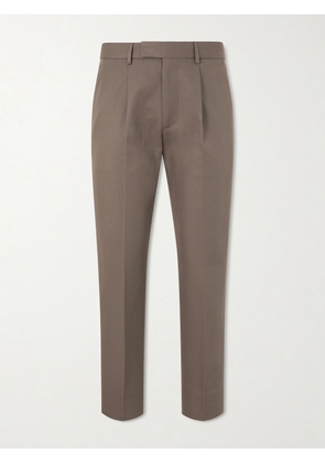 Zegna - Cotton and Linen-Blend Trousers - Men - Brown - IT 46