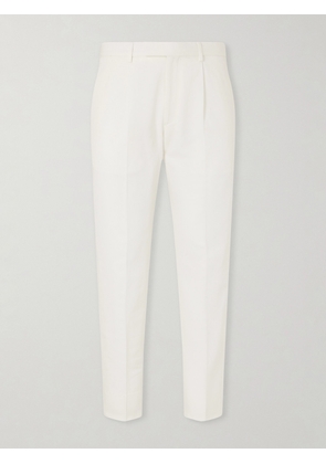 Zegna - Cotton and Linen-Blend Trousers - Men - White - IT 46