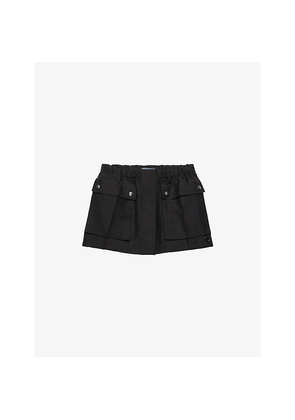 Womens Prada Kid Mohair and Wool Mini Skirt
