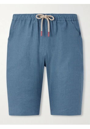 Kiton - Drawstring Linen Shorts - Men - Blue - UK/US 30