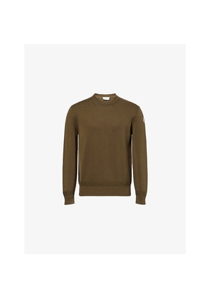 Mens Moncler Crew-Neck Knitted Cotton Jumper