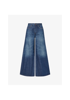 Womens Me And Em Super Wide Baggy Denim Jeans