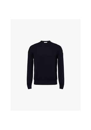 Mens Moncler Crew-Neck Knitted Cotton Jumper
