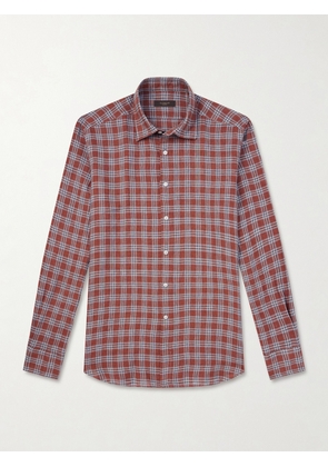 Slowear - Checked Linen Shirt - Men - Red - EU 38