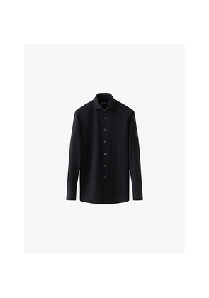 Mens Eton Long-Sleeved Slim-Fit Denim Shirt