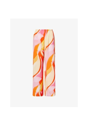 Womens Away That Day St Barts Wide-Leg Woven Trousers