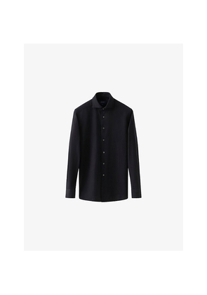 Mens Eton Long-Sleeved Contemporary-Fit Denim Shirt