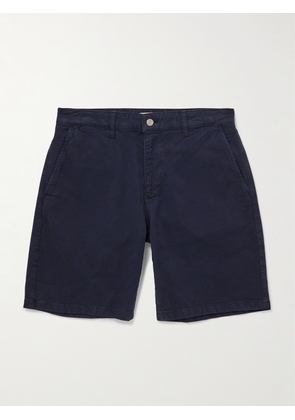 NN07 - Aden 1923 Straight-Leg Organic Cotton-Blend Twill Shorts - Men - Blue - UK/US 28