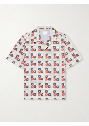 NN07 - Julio Camp-Collar Embroidered Voile Shirt - Men - Multi - S