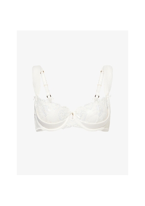 Womens Lounge Underwear Bridal Penelope Balcony Lace Bra