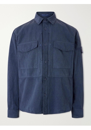 Stone Island - STONE ISLAND GHOST Cotton and Linen-Canvas Overshirt - Men - Blue - S