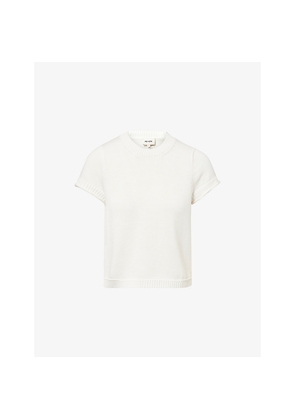 Womens Me And Em Shrunken Knitted Cotton Top