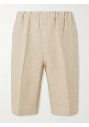 PIACENZA 1733 - Straight-Leg Linen Bermuda Shorts - Men - Neutrals - IT 46