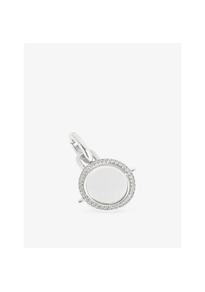 Astrid & Miyu Pavé Spinning Coin 925 Sterling Silver Clip Charm