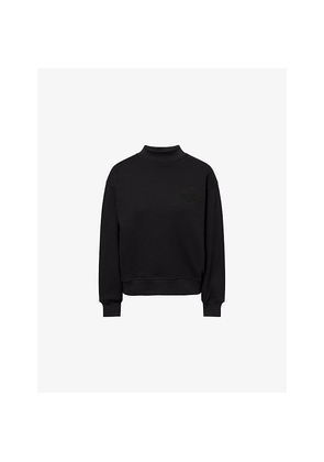 Womens The Couture Club Chenille-Emblem Relaxed-Fit Cotton Sweatshirt