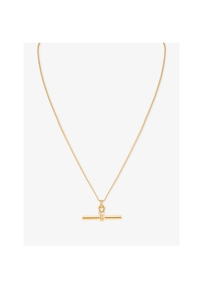 Astrid & Miyu Hardware T-Bar 18ct Gold-Plated 925 Sterling Silver Pendant Necklace