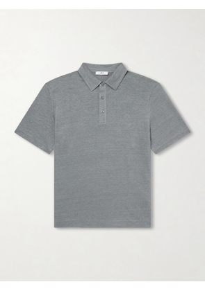Mr P. - Linen-jersey Polo Shirt - Men - Gray - XS