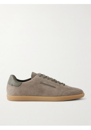 Zegna - 232 Leather-Trimmed Suede Sneakers - Men - Brown - UK 7