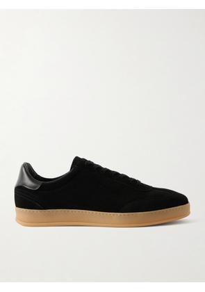 Mr P. - Leather-Trimmed Suede Sneakers - Men - Black - UK 7