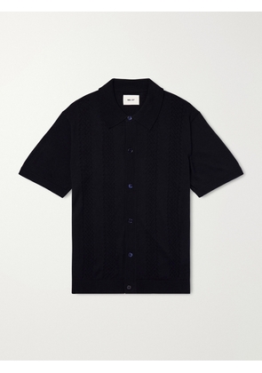 NN07 - Thor 6584 Open-Knit Wool-Blend Cardigan - Men - Black - S