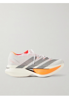 ADIDAS RUNNING - Adizero Prime X3 Striped Rubber-Trimmed STRUNG Running Sneakers - Men - White - 6