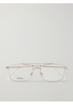 Dior Eyewear - DiorBotanica0 N1U Aviator-Style Silver-Tone Glasses - Men - Silver