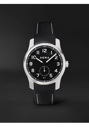 Aera - M-1 Field Automatic 39mm Stainless Steel and Suede Watch - Men - Black
