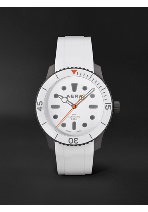Aera - Todd Snyder D-1 Diver Limited Edition Automatic 44mm Titanium and Rubber Watch - Men - White