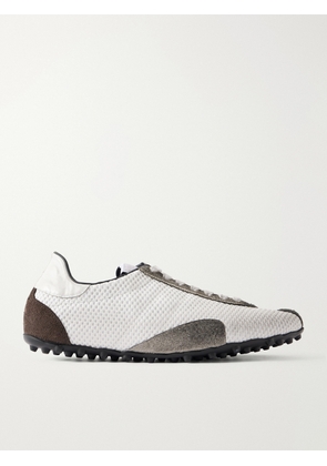 Maison Margiela - Sprinters Suede and Leather-Trimmed Mesh Sneakers - Men - White - EU 40