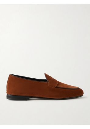 Rubinacci - Suede Penny Loafers - Men - Brown - EU 40