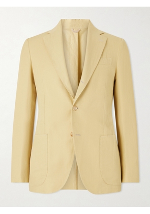 De Petrillo - Linen and Cotton-Blend Blazer - Men - Yellow - IT 46