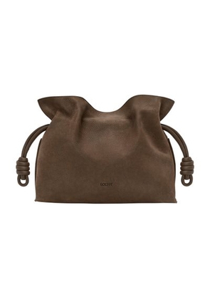 Medium Flamenco clutch in grained nubuck