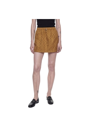 Slub GG Nylon Mini Skirt