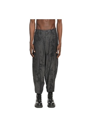 Jacquard Draped Trousers