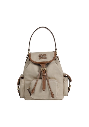 Canvas and Leather Backpack