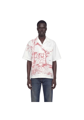 Printed Cotton Bowling Shirt