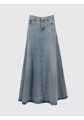 Skirt 7 FOR ALL MANKIND Woman color Gnawed Blue