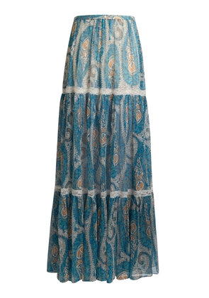 Etro Tiered Silk Maxi Skirt - Moda Operandi