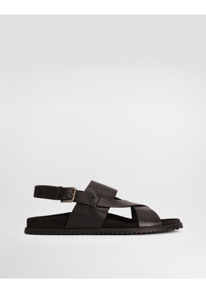 Dolce & Gabbana Dg Casual Calfskin Sandals - Man Sandals And Slides Black 45