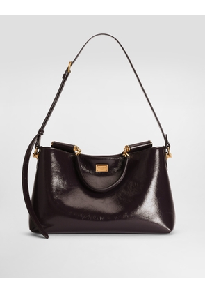 Dolce & Gabbana Medium Vittoria Calfskin Handbag - Woman Shoulder And Crossbody Bags Purple Onesize