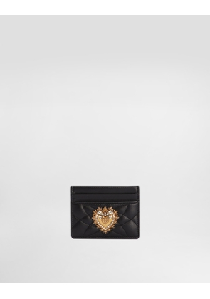 Dolce & Gabbana Devotion Credit Card Holder - Woman Wallets And Small Leather Goods Black Leather Onesize