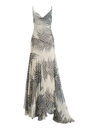 De La Vali Attica Zebra Chiffon Maxi Dress - Moda Operandi