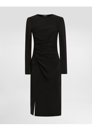 Dolce & Gabbana Structured Cady Dress - Woman Dresses Black Viscose 46