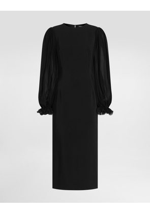 Dolce & Gabbana Structured Cady Dress - Woman Dresses Black Viscose 42