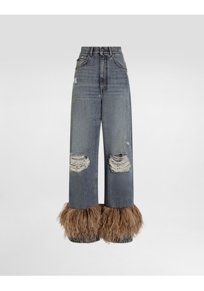 Dolce & Gabbana 5-pocket Denim Trousers - Woman Denim And Jeans Multi-colored 42