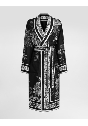 Dolce & Gabbana Flower Bouquet-print Jacquard Twill Robe - Man Collection Multicolor 48