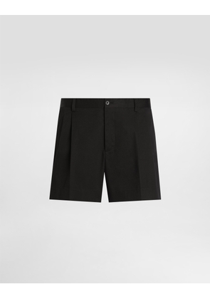 Dolce & Gabbana Cotton Gabardine Shorts - Man Pants And Shorts Black 48