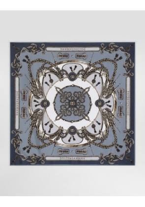 Dolce & Gabbana Cargo-print Silk Twill Scarf 70x70 - Man Scarves And Silks Multicolor Onesize