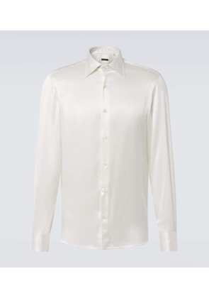 Rubinacci Silk satin tuxedo shirt