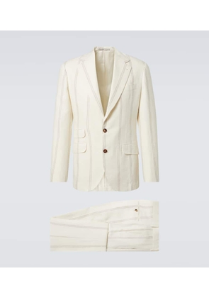 Brunello Cucinelli Striped linen and wool-blend suit